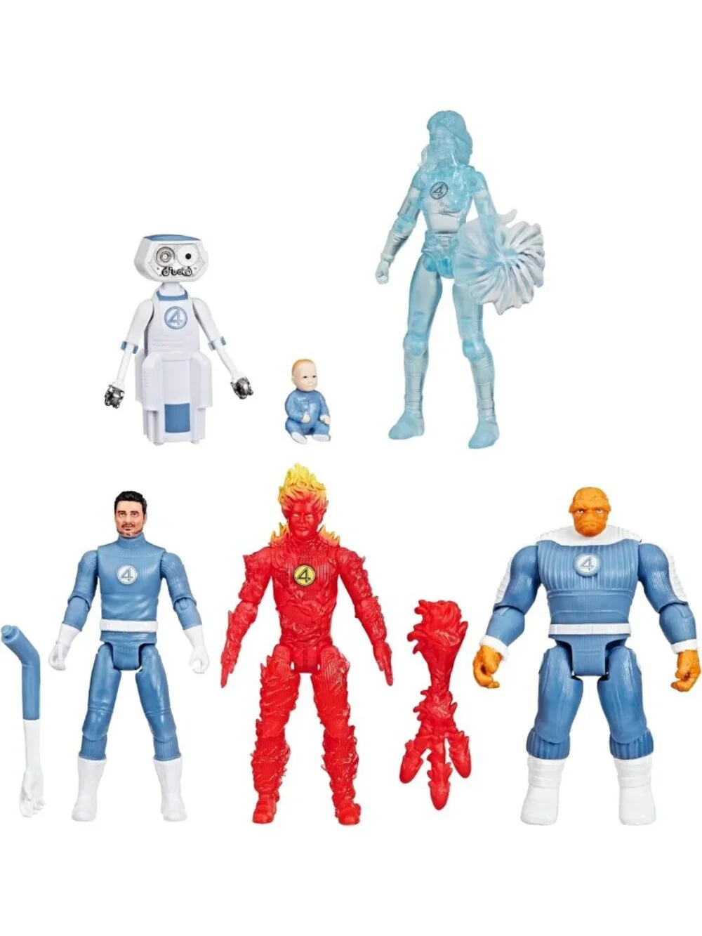 Epic Action Figures Set - Marvel's First Family Fantastic Four - 6 Collectible